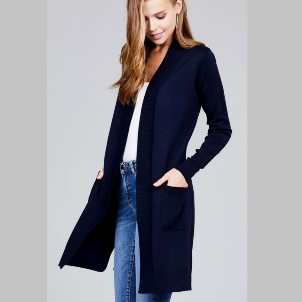 Brand New Navy Mid length Sweater